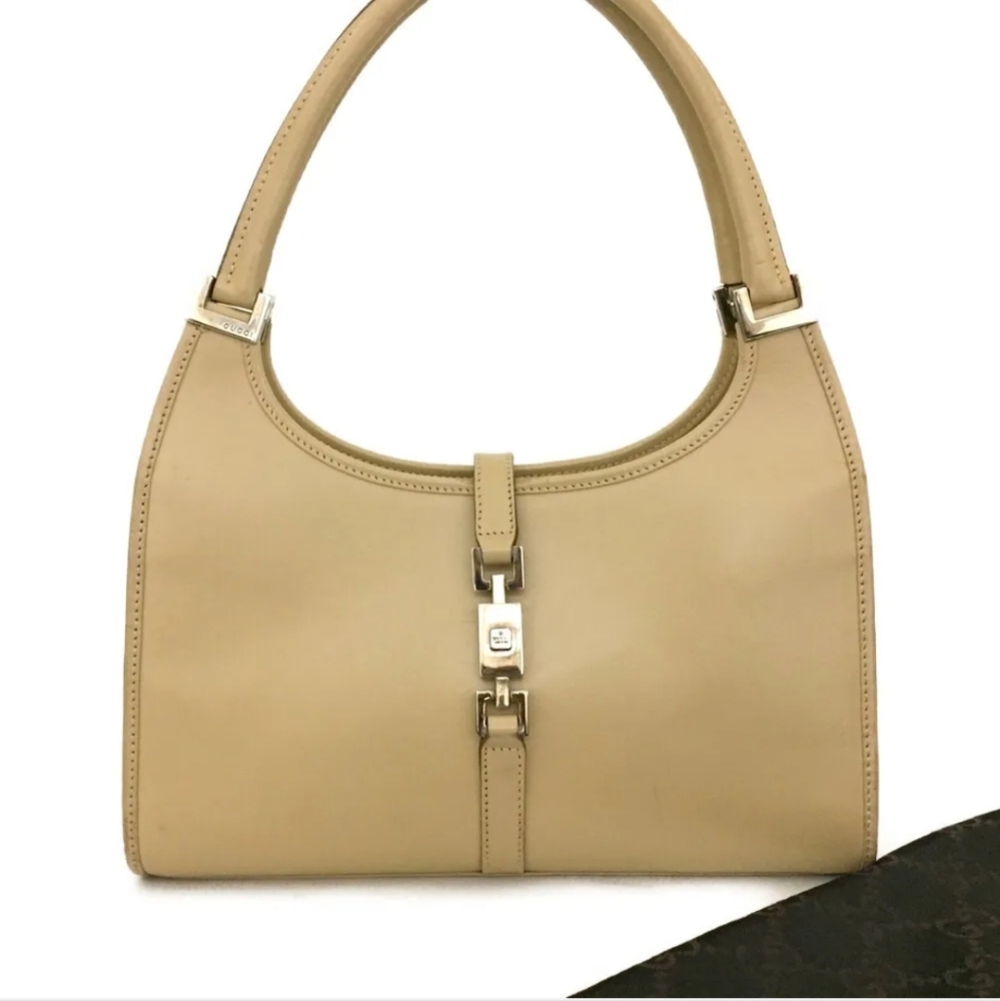 Gucci Beige Leather Jackie Handbag
